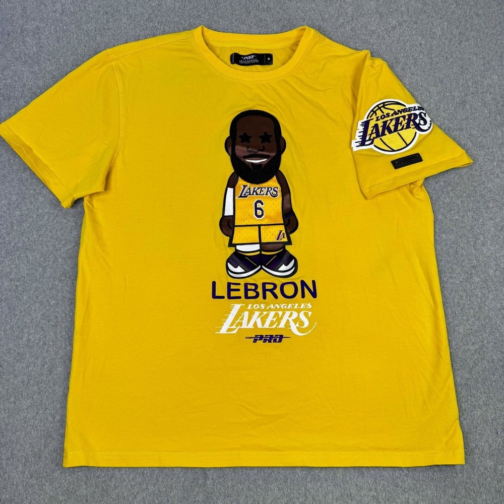 Pro Standard Men's M Embroidered Los Angeles‎ Lakers LeBron Cartoon T-Shirt